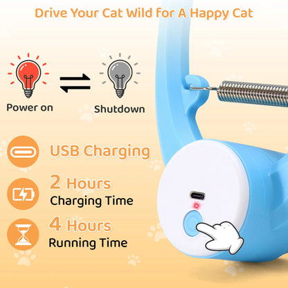 Jouet Interactif Électrique pour Chat - Baguette Plumes