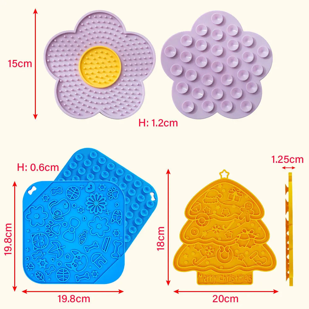 Tapis de Léchage à Ventouse pour Chien & Chat — Anti-Stress & Occupe au Bain 👅