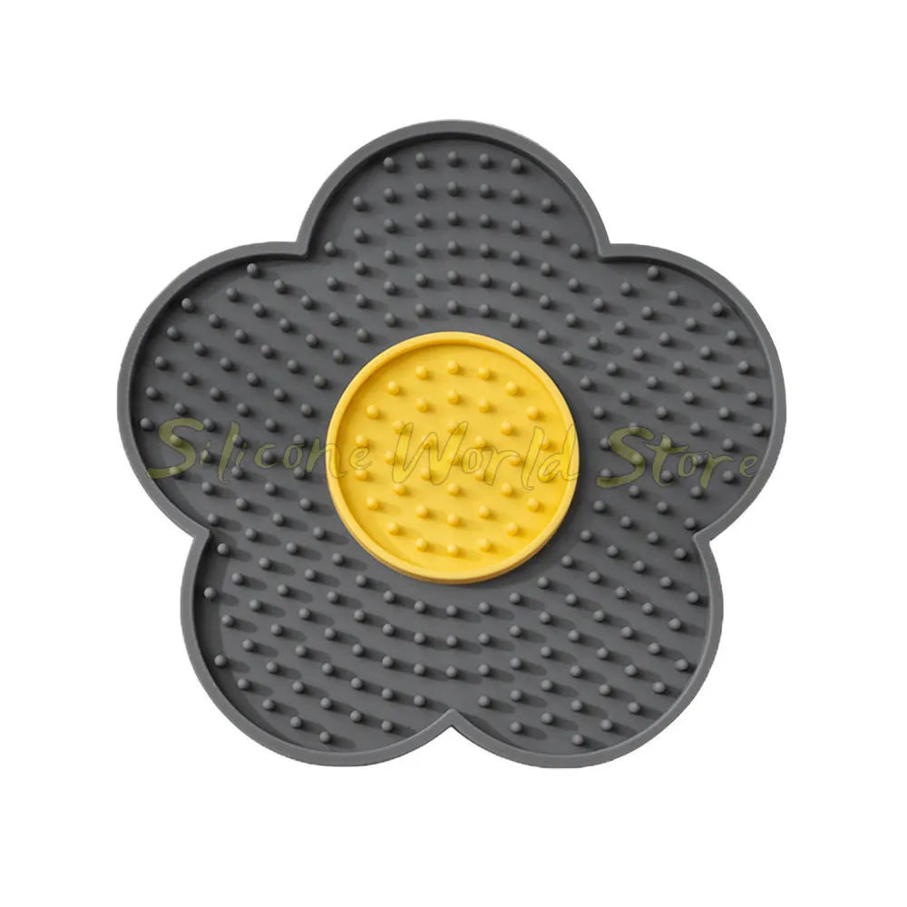 Tapis de Léchage à Ventouse pour Chien & Chat — Anti-Stress & Occupe au Bain 👅