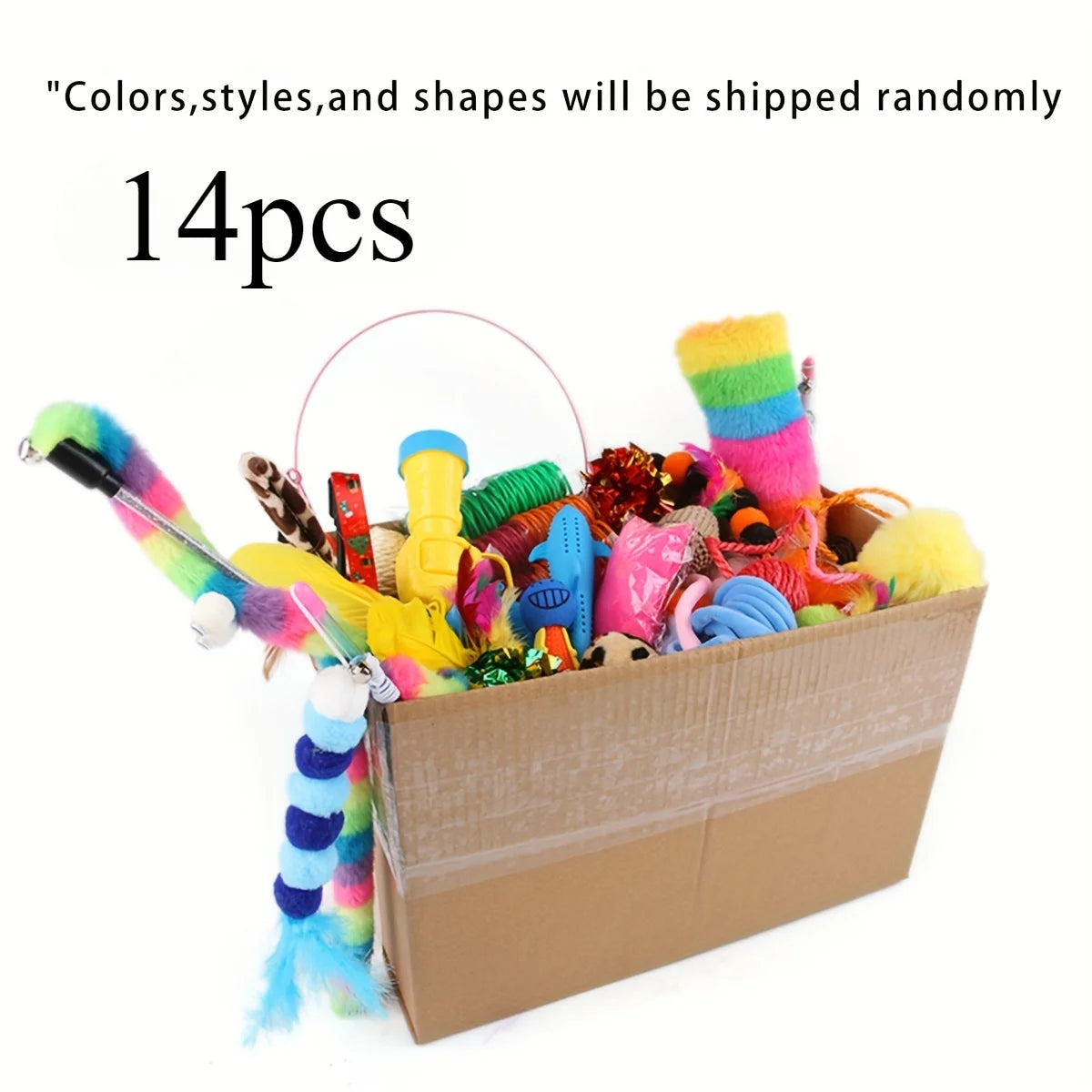 Méga Pack de Jouets pour Chat & Chaton — Balles, Souris, Plumes & Plus (14 / 28 / 56 pièces) 🐱