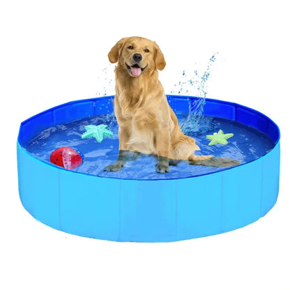 Piscine Pliable pour Chien & Chat — Bain & Rafraîchissement, Antidérapante, Pliable en 2 Secondes ☀️🐾