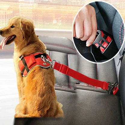 Ceinture de Sécurité Voiture Chien & Chat — Réglable, Clip Universel