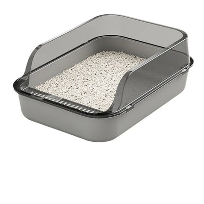 Semi-Enclosed Cat Litter Box — Anti-Tracking, Scoop Included & Odor Control 🐱