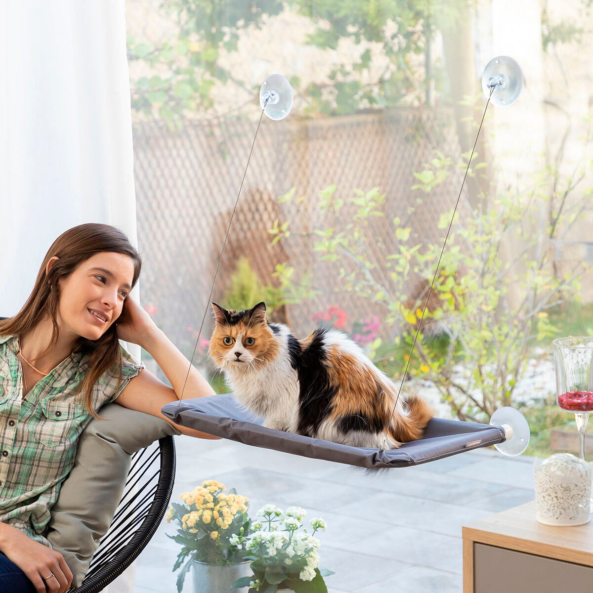 Hamac suspendu pour chat