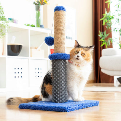 Griffoir et poteau de massage pour chat avec balle