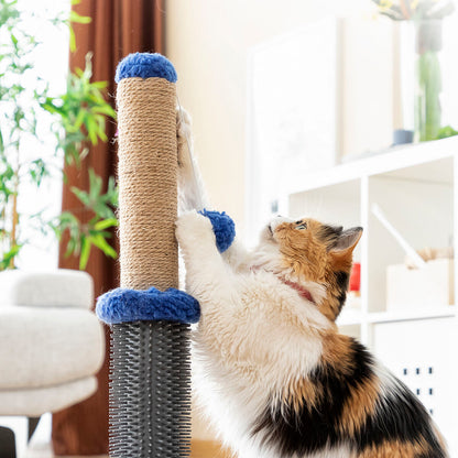 Griffoir et poteau de massage pour chat avec balle