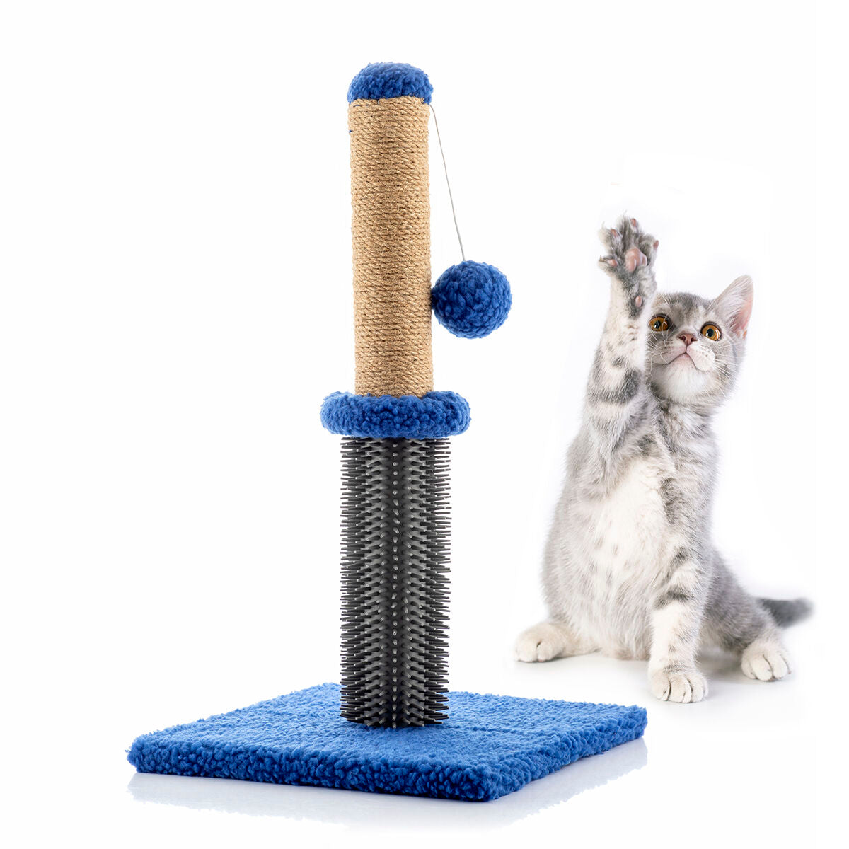 Griffoir et poteau de massage pour chat avec balle