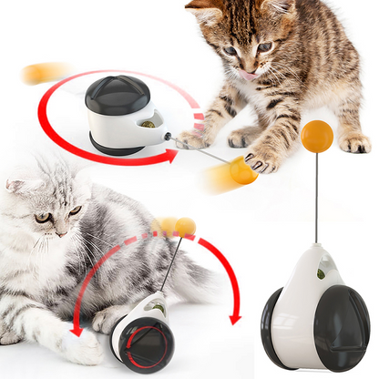 Jouet Boule Gyroscopique Tumbler pour Chat