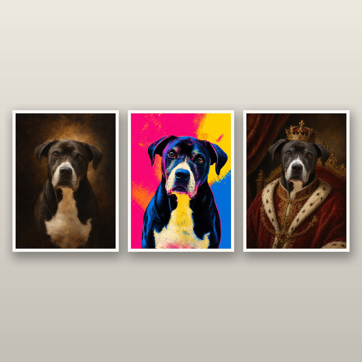 Toile Portrait Artistique Personnalisée – Votre Animal en Œuvre d'Art