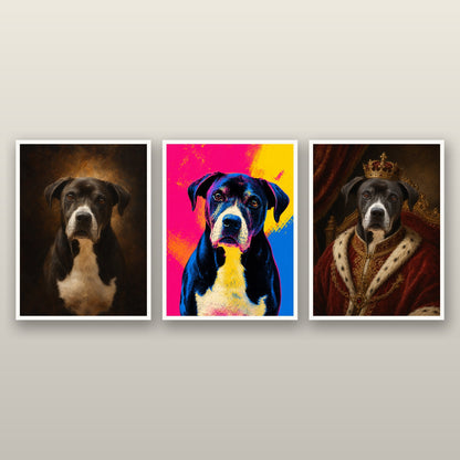 Toile Portrait Artistique Personnalisée – Votre Animal en Œuvre d'Art