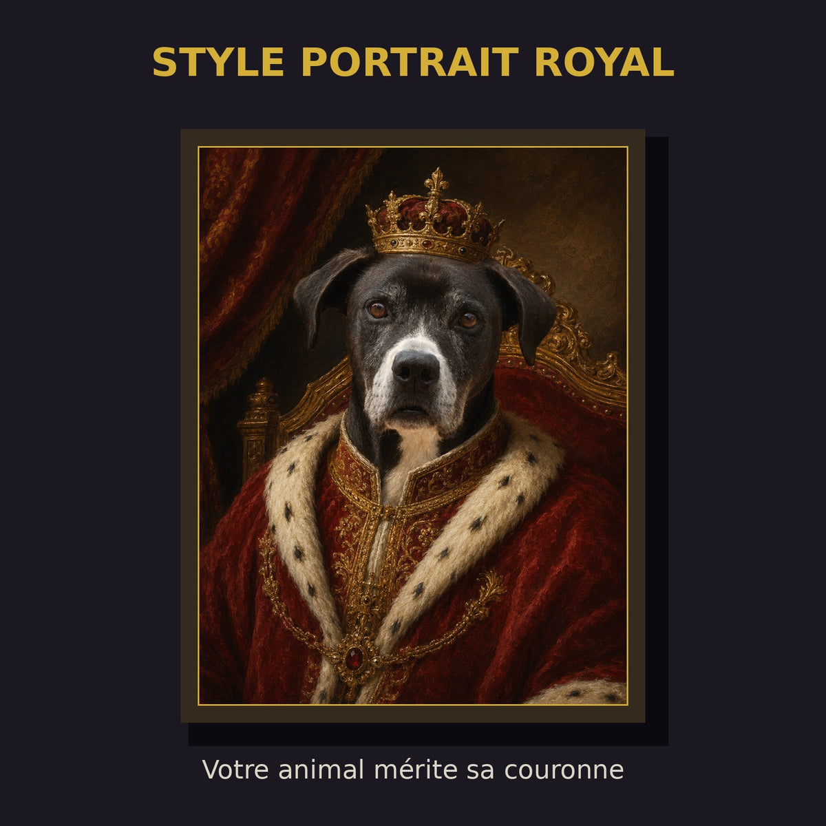 Toile Portrait Artistique Personnalisée – Votre Animal en Œuvre d'Art